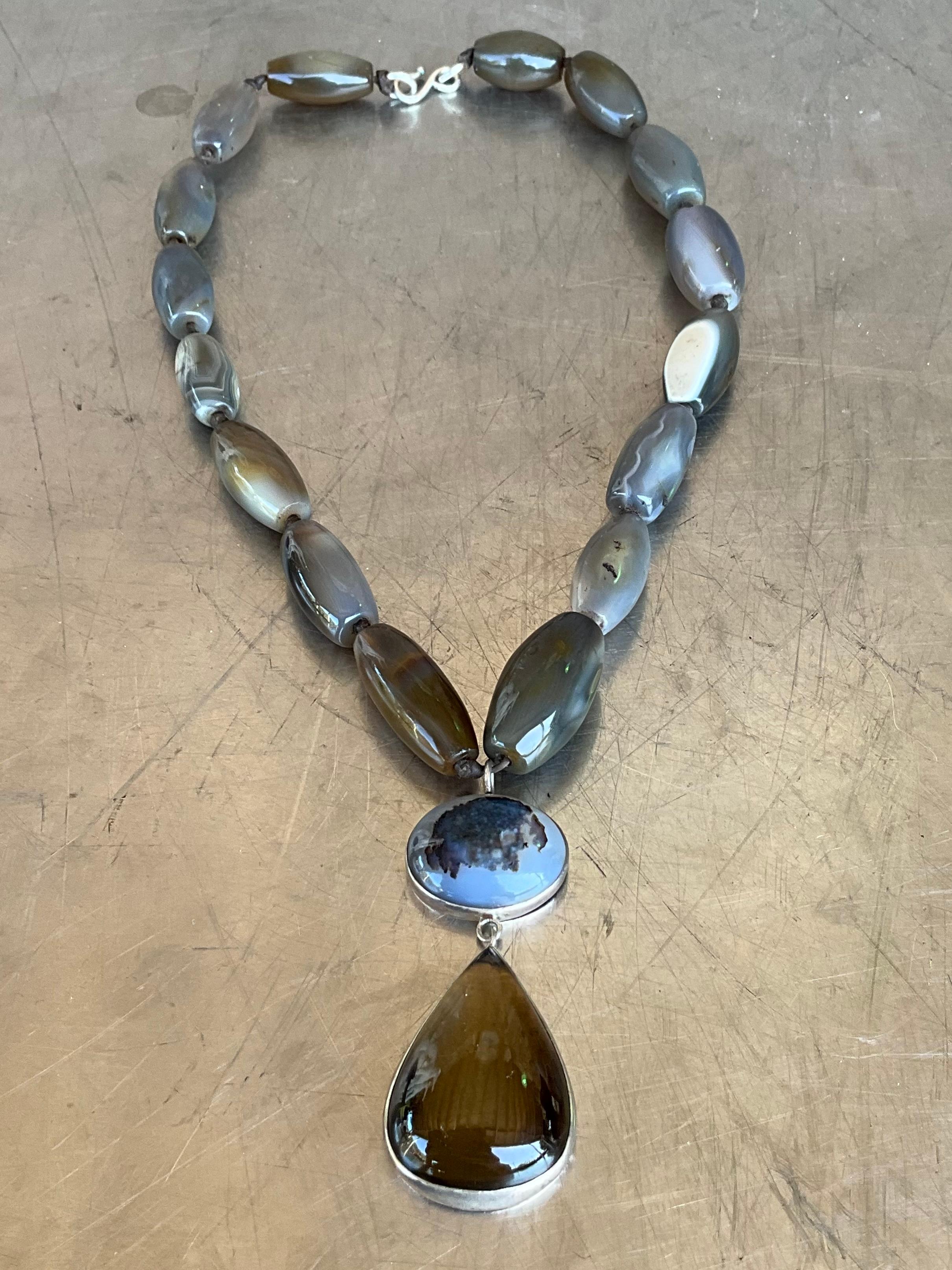 Collana di perline con pietre preziose vintage di Jane Diaz in vendita 6