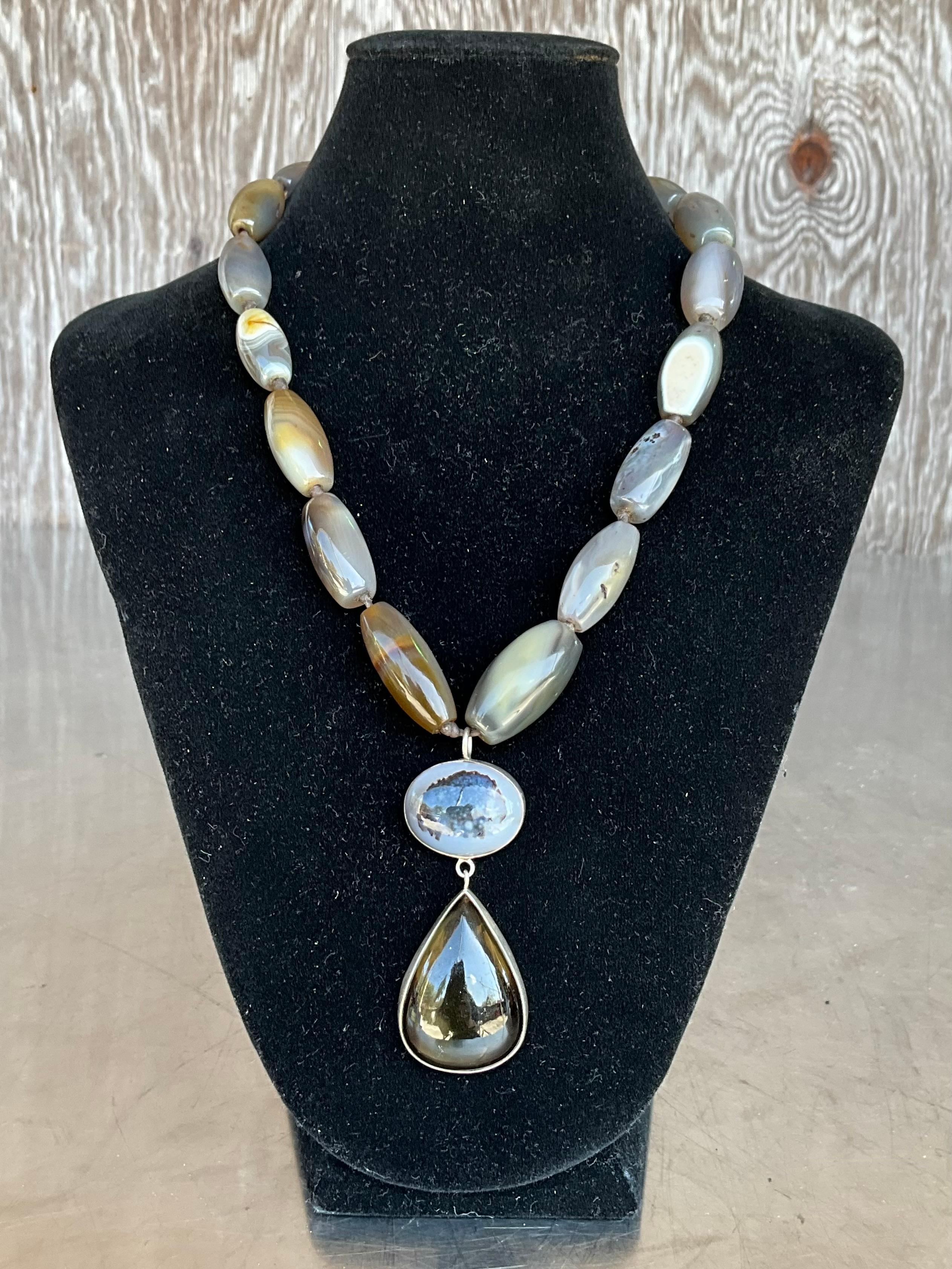 Collana di perline con pietre preziose vintage di Jane Diaz In condizioni buone in vendita a Lake Worth Beach, FL