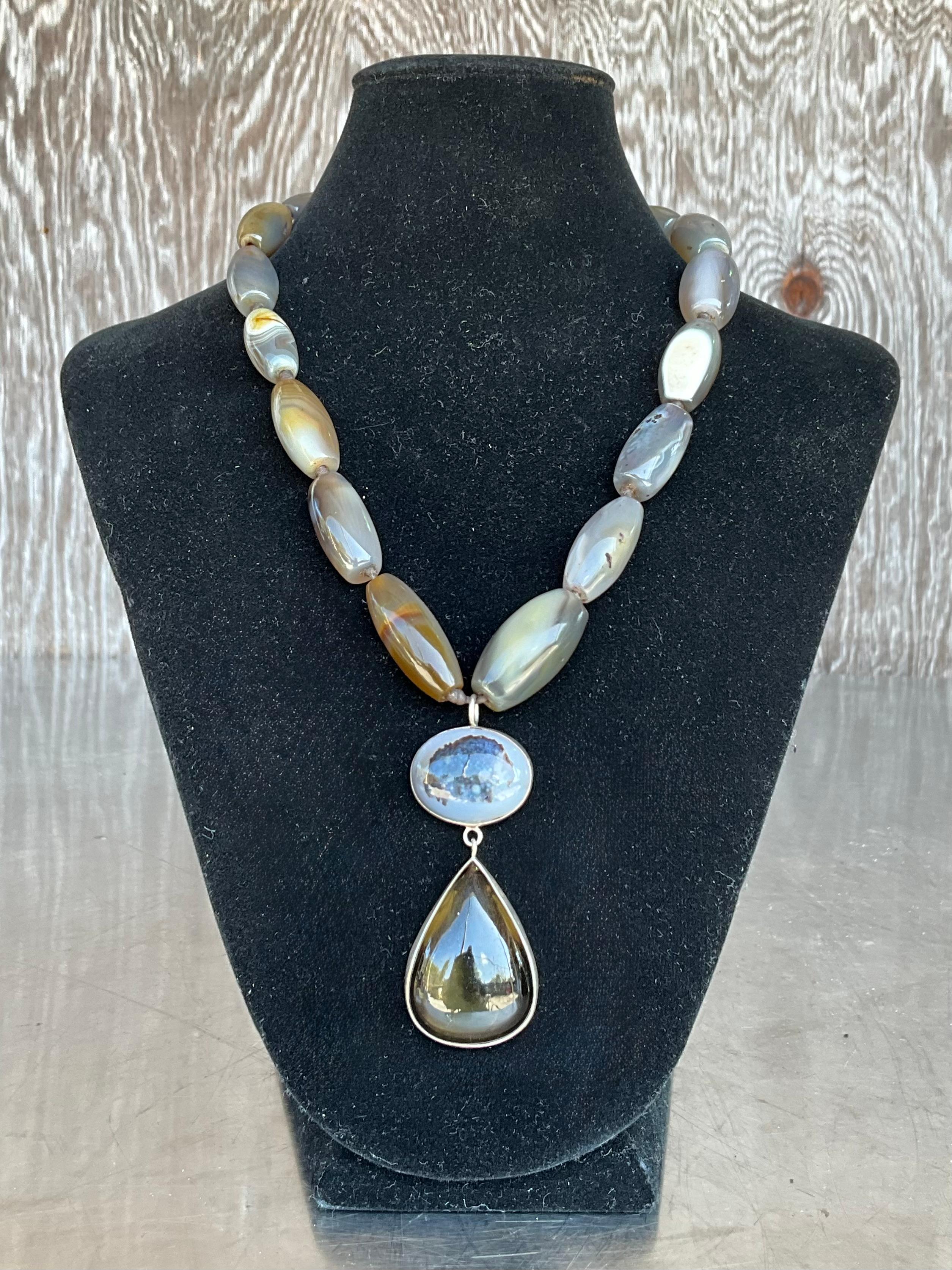 Collana di perline con pietre preziose vintage di Jane Diaz in vendita 2