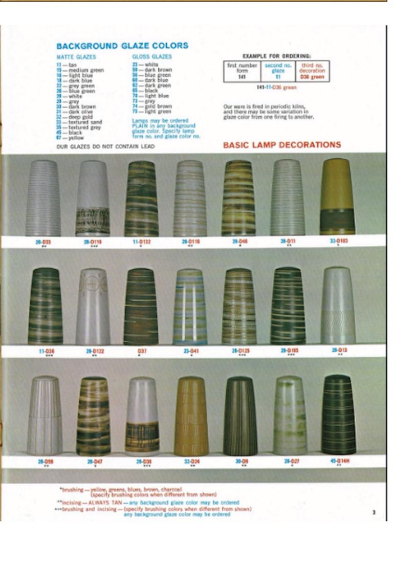 Vintage Jane + Gordon Martz Marshall Studios Incised Stoneware Lamp 141