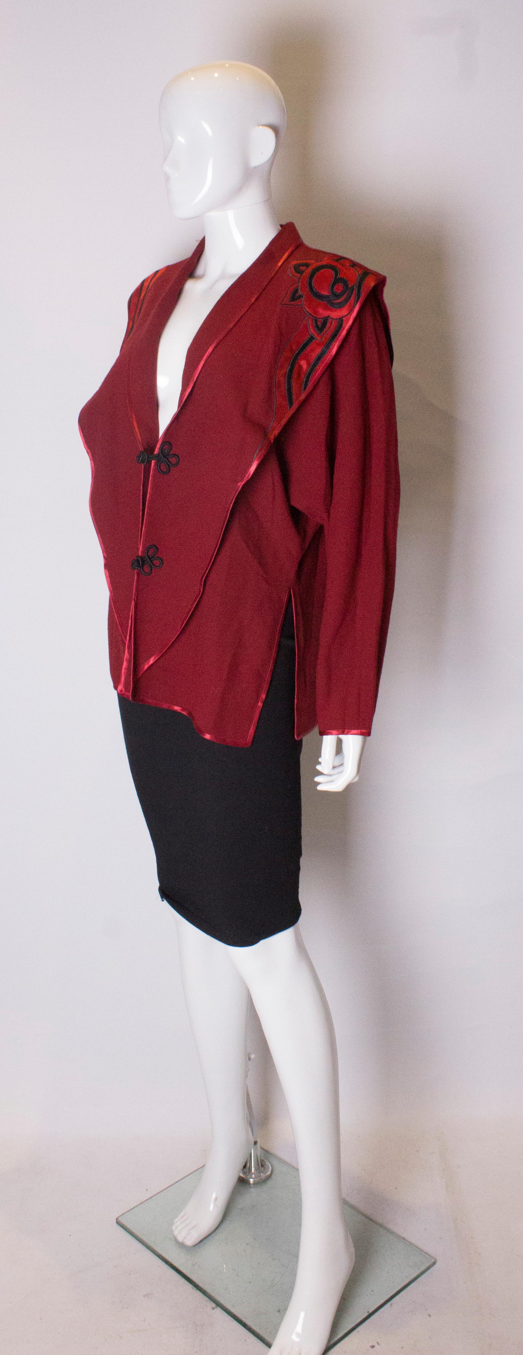 Red Vintage Janice Wainright Jacket For Sale