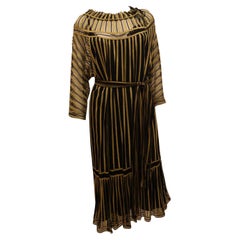 Vintage Janice Wainwright Black and Gold Dress