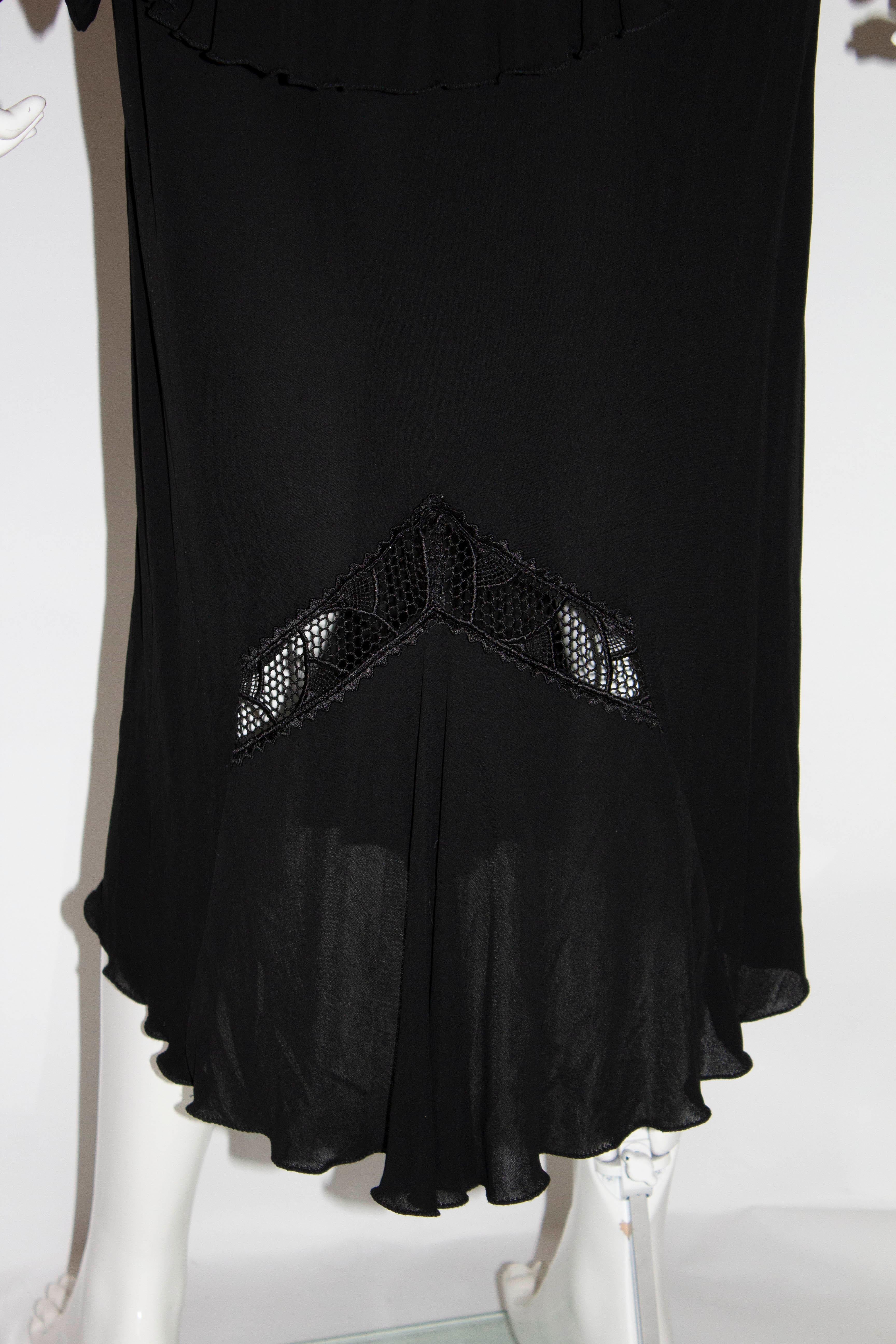 Vintage Janice Wainwright Black Dress In Good Condition For Sale In London, GB