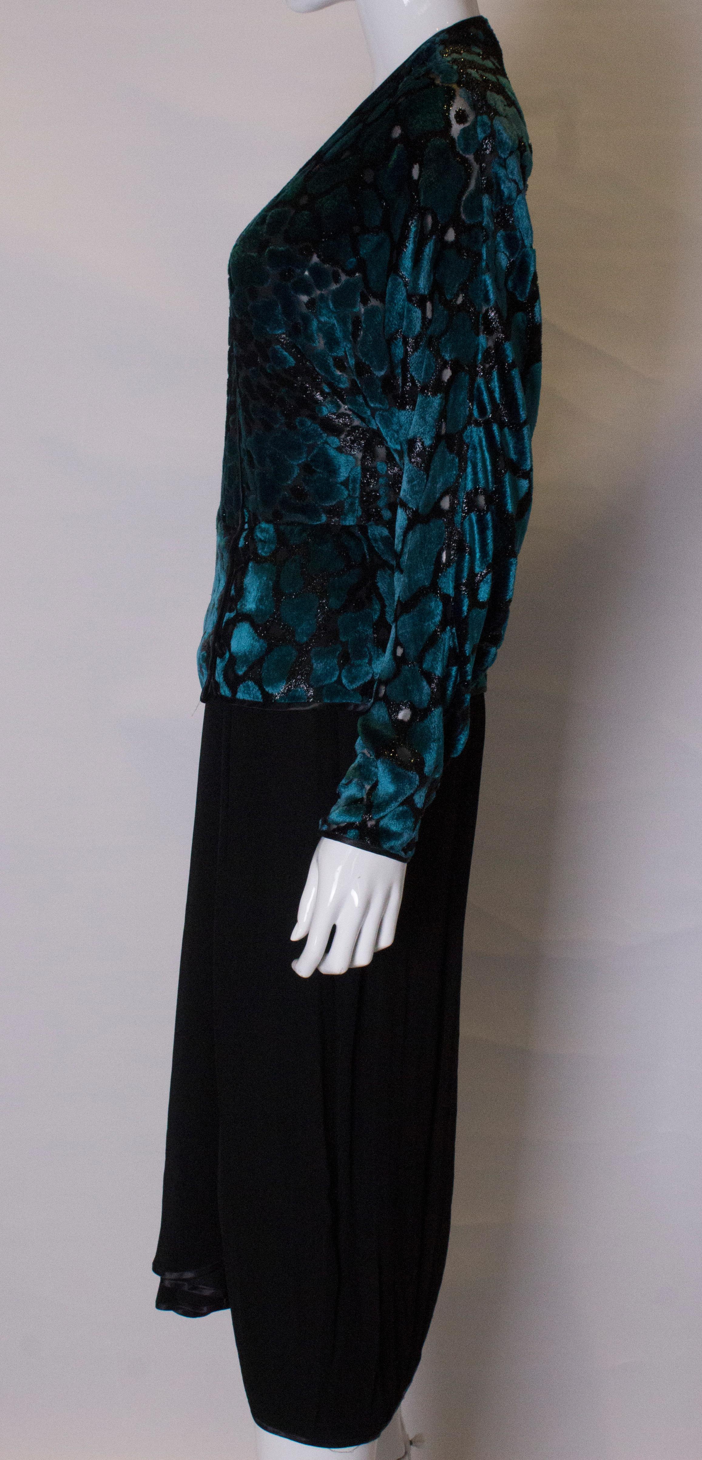 Black Vintage Janice Wainwright Cocktail Dress For Sale