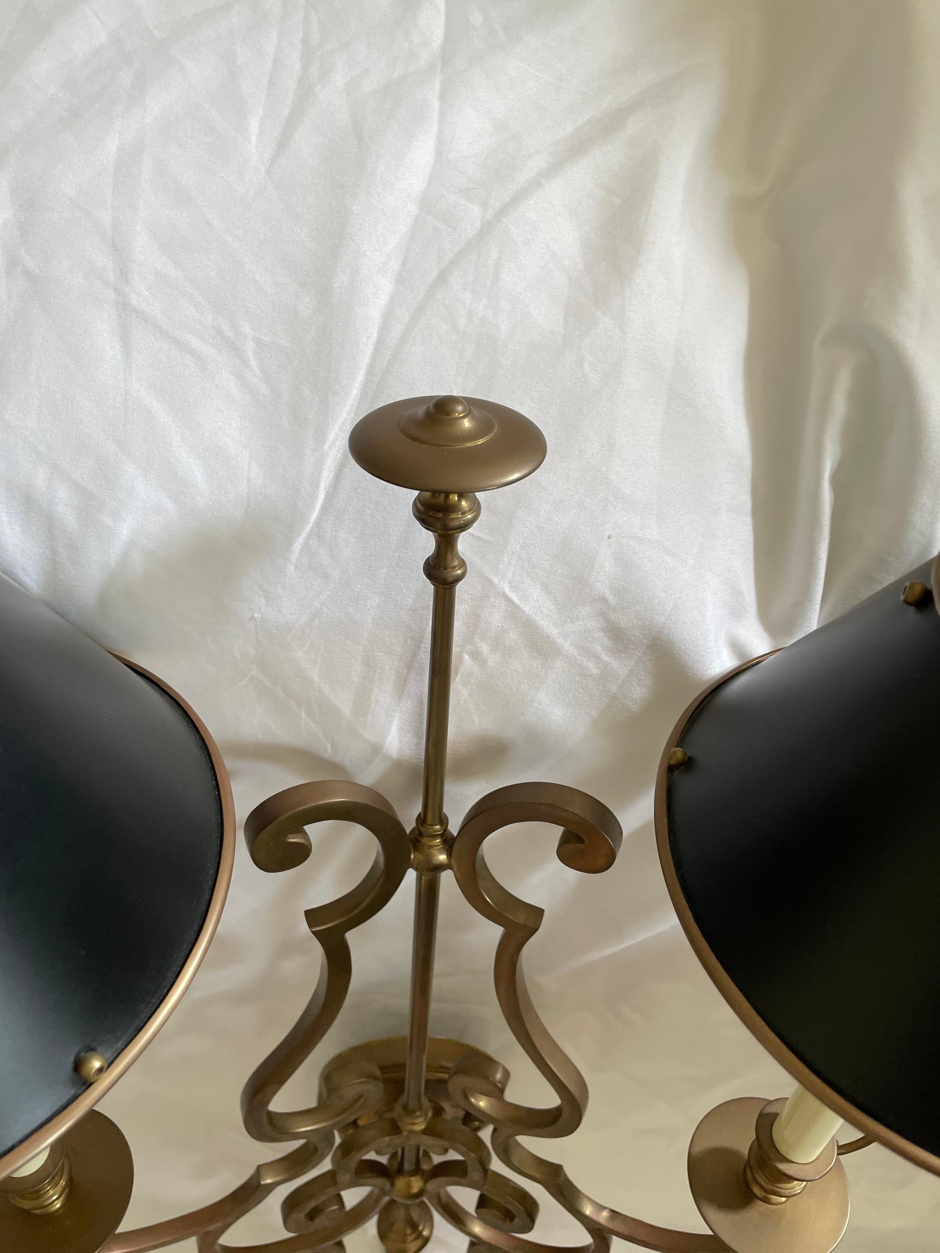 Metal Vintage Jansen Style French Brass Bouillotte Sconces, a Pair For Sale