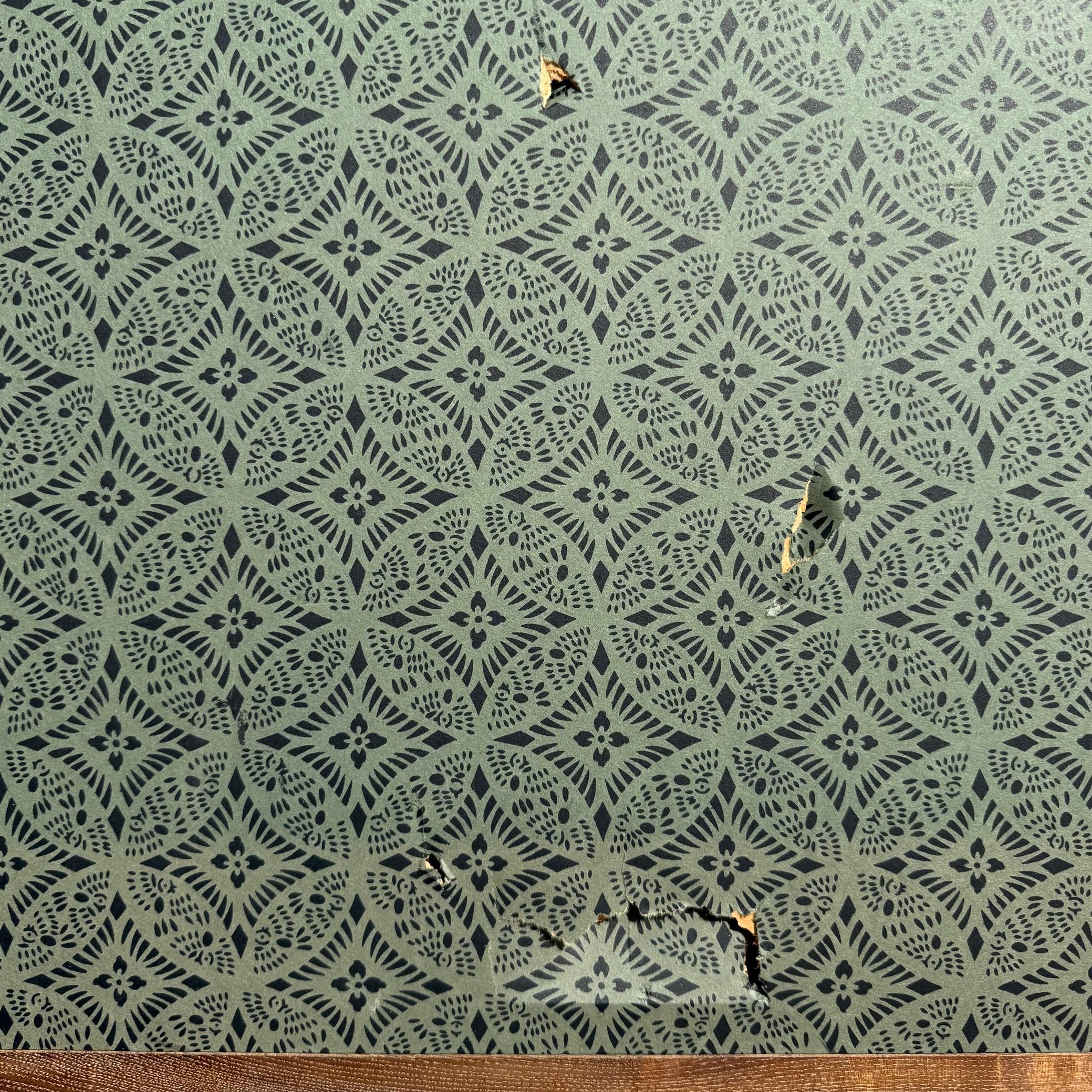 Vintage Japanese 2-panel screen of a Khmer rubbing of Suryavarman II, Angkor Wat For Sale 4