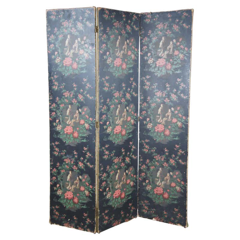 18th Century Japanese Two-Panel Screen, Rimpa Painting of ...