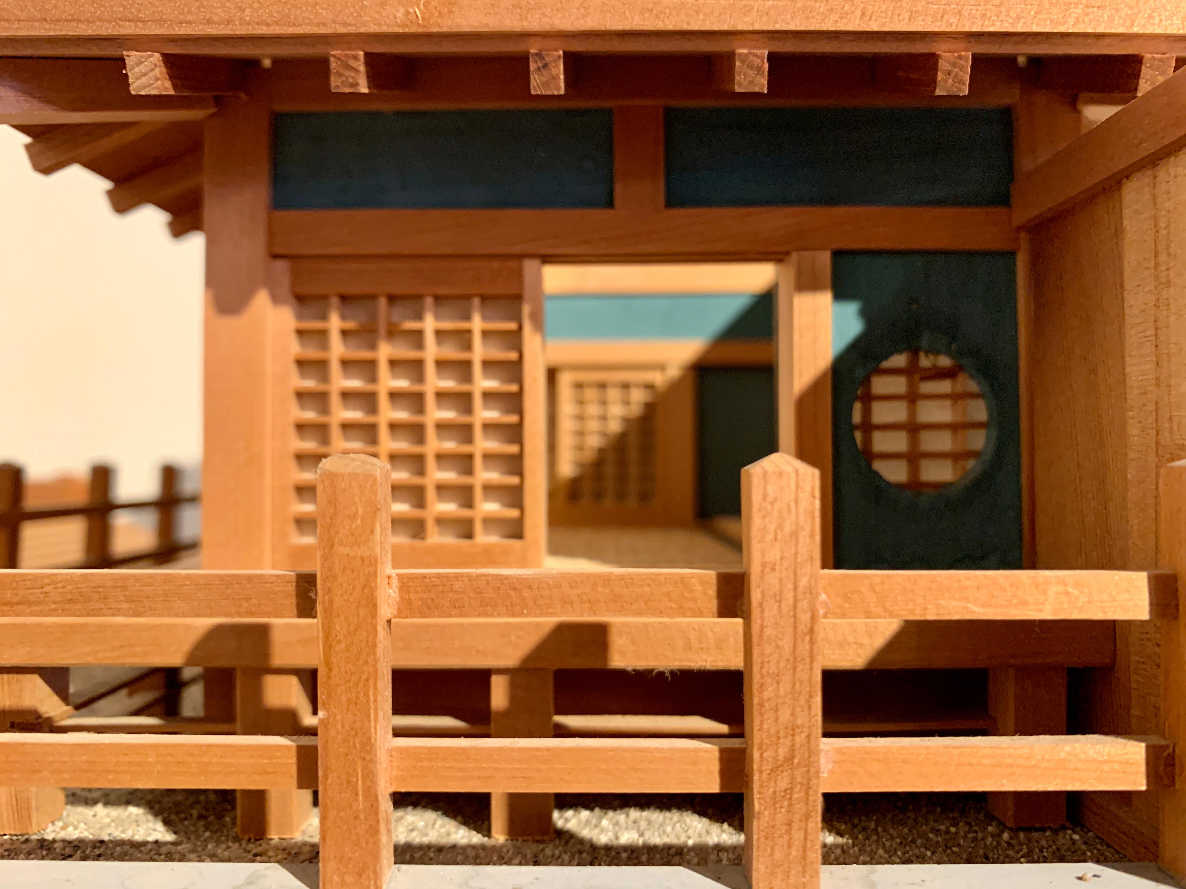 Joinery Vintage Japanese Architectural Model of a Traditional House, Mid 20th Century