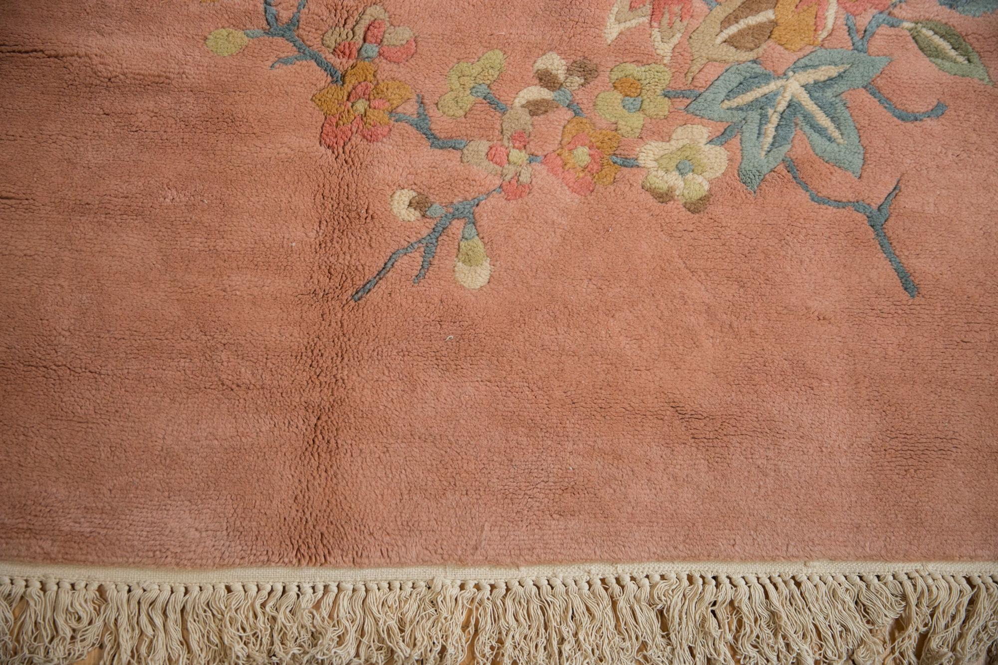Wool Vintage Japanese Art Deco Design Carpet For Sale
