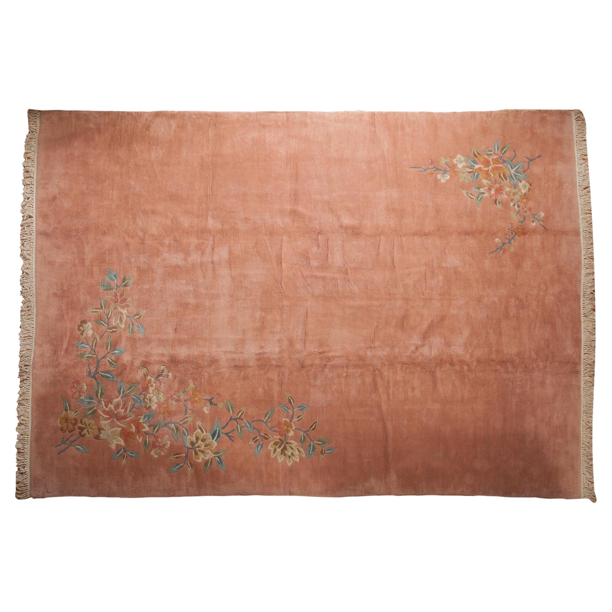 Japanischer Vintage-Teppich im Art-déco-Design