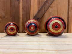 Vintage Japanese Ball Shaped Plastic Tea Caddy Storage Containers, Set of 3