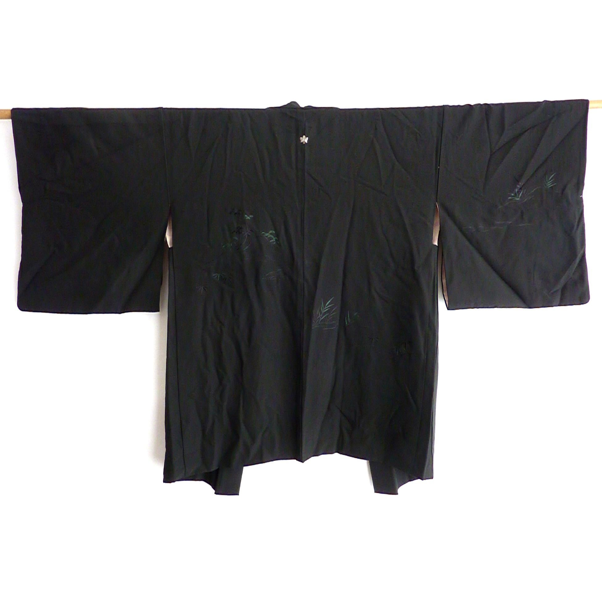 black silk kimono jacket
