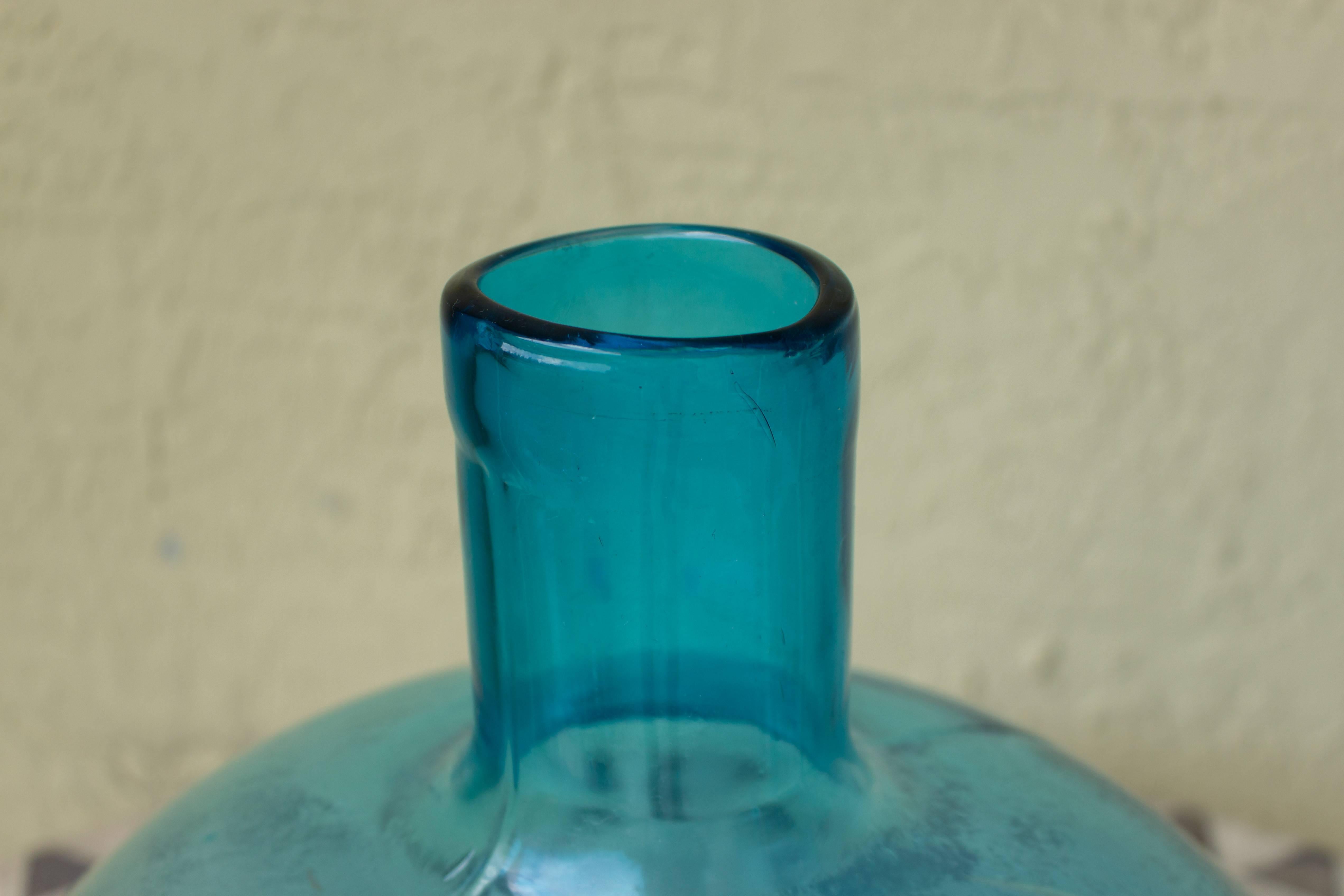 Vintage Japanese Blue Glass Bottles 3