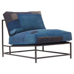 Vintage Japanese Boro & Blackened Steel Chair