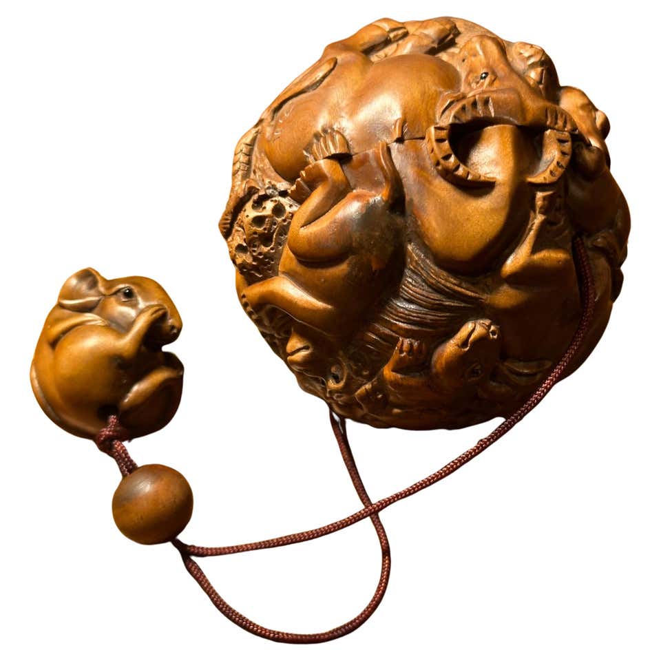 Collection of Six Japanese Netsukes For Sale at 1stDibs | netsukes ...