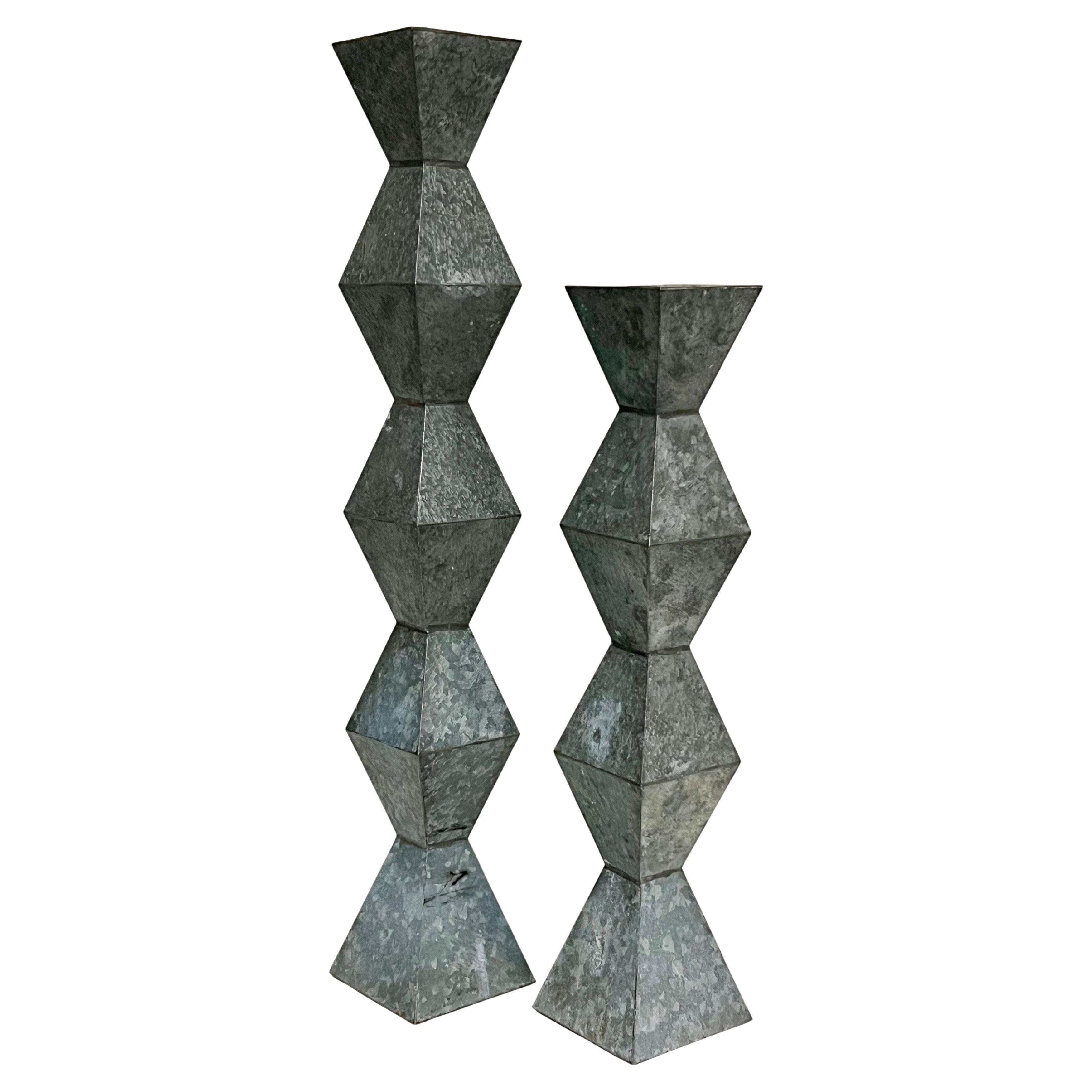 Porte-bougies japonais vintage de style Brancusi