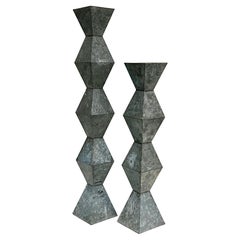 Vintage Japanisch Brancusi Stil Kerzenständer