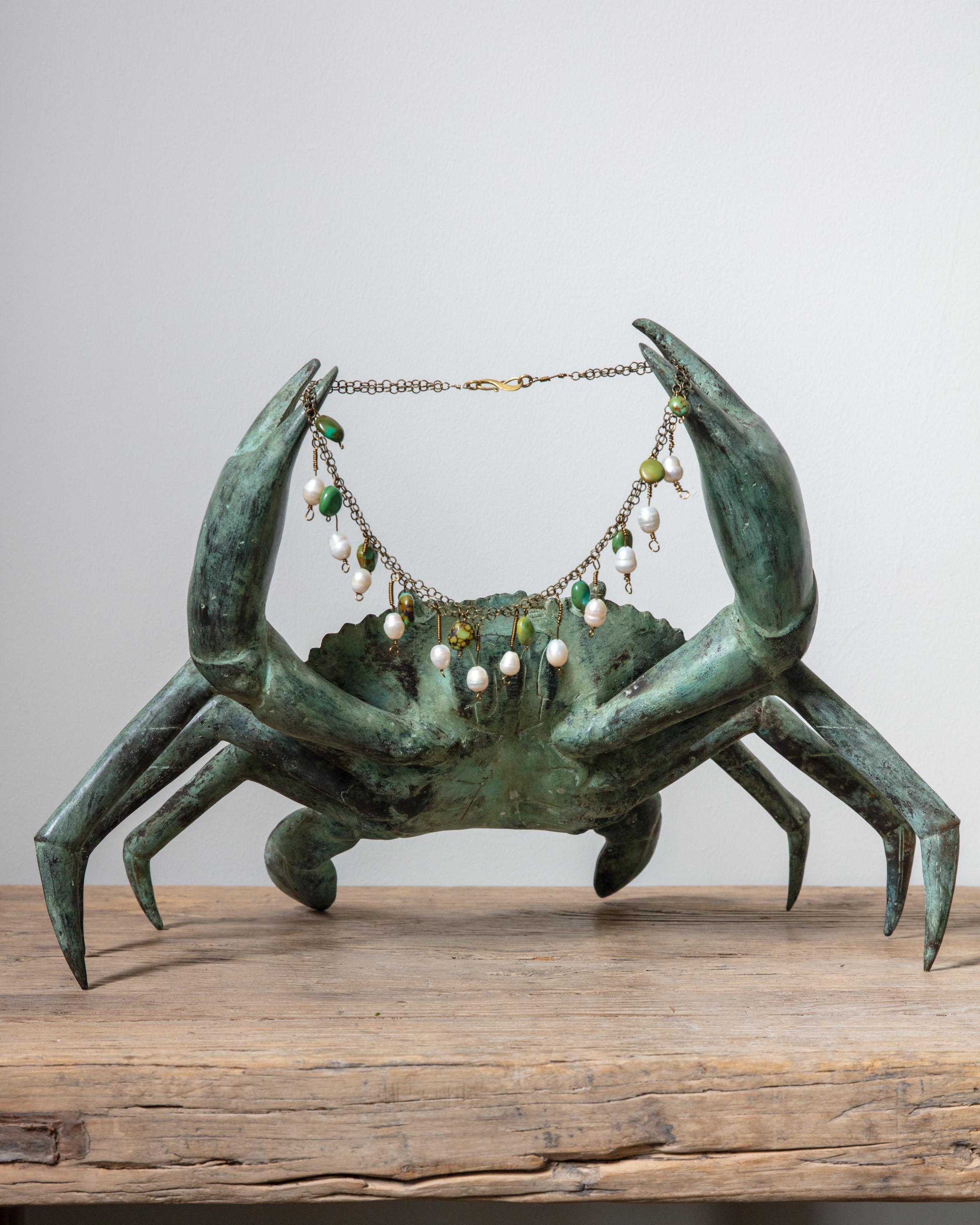 20th Century Vintage Japanese Bronze Crab, Large For Sale