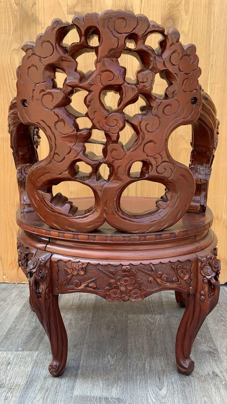Carved accent chair cheap