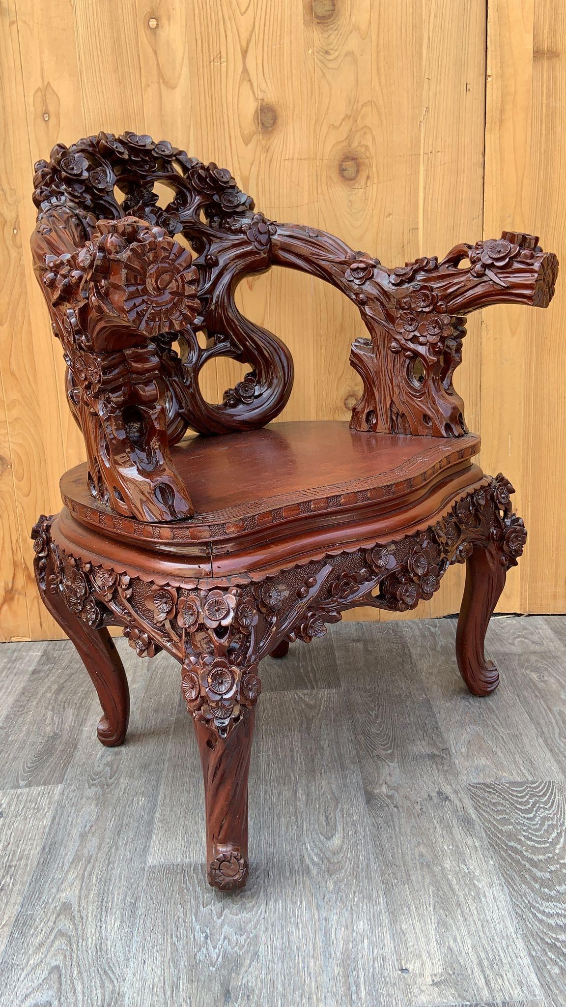 wood carving chair