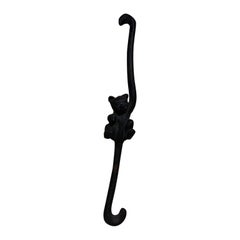 Vintage Japanese Cast Iron Decorative Hook Hanging Bear