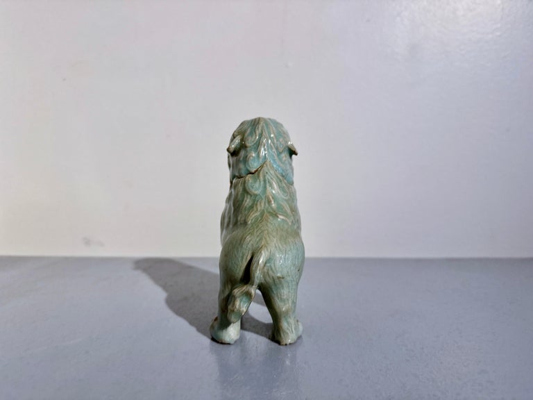 Vintage Japanese Celadon Glazed Shishi Lion Censer, Taisho/Showa