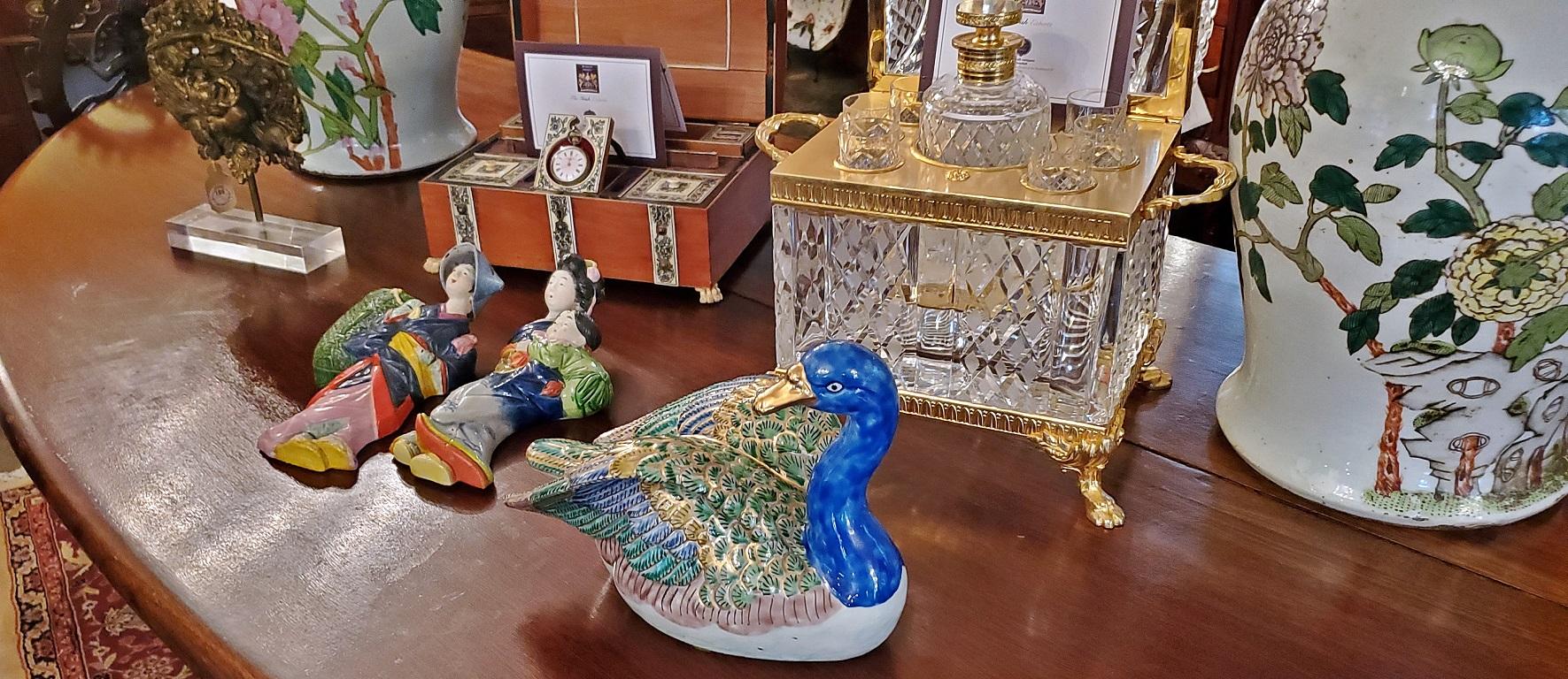 Vintage Japanese Ceramic Gilt Duck 3
