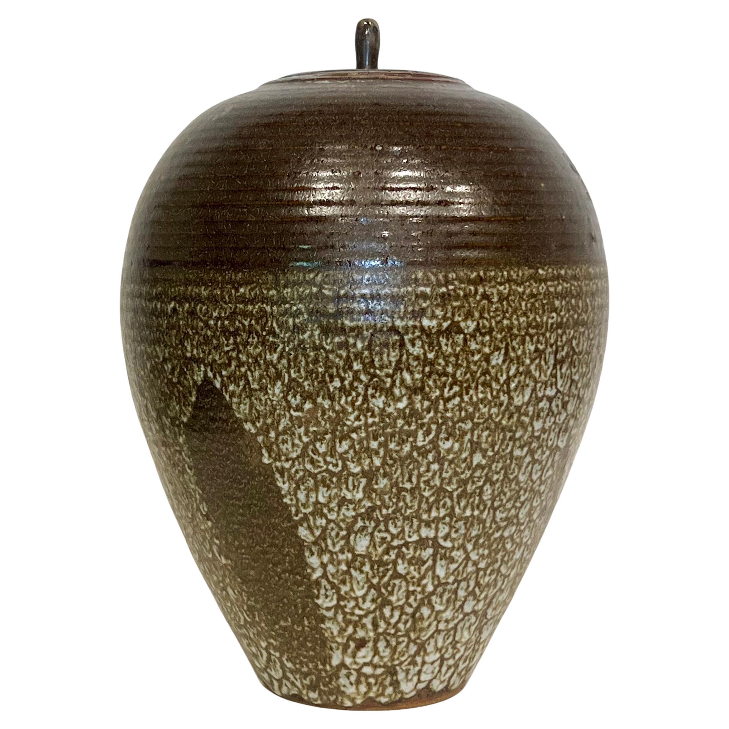 Vintage Japanese Ceramic Lidded Vessel c1970s