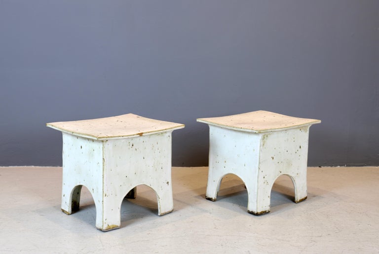 Vintage Japanese Ceramic Stools, 1970s at 1stDibs