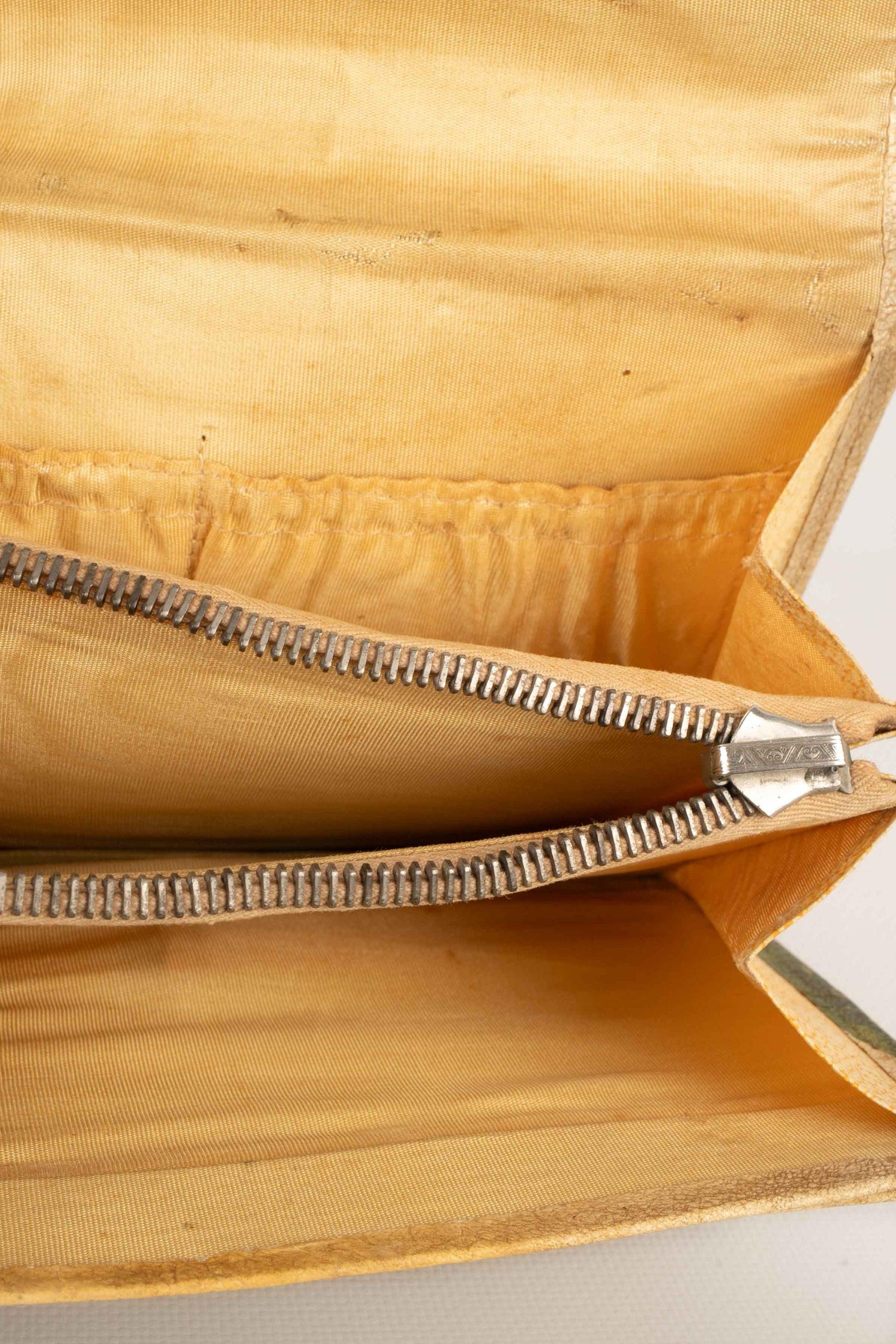 Vintage Japanese Clutch Leather Bag, 1930s 8