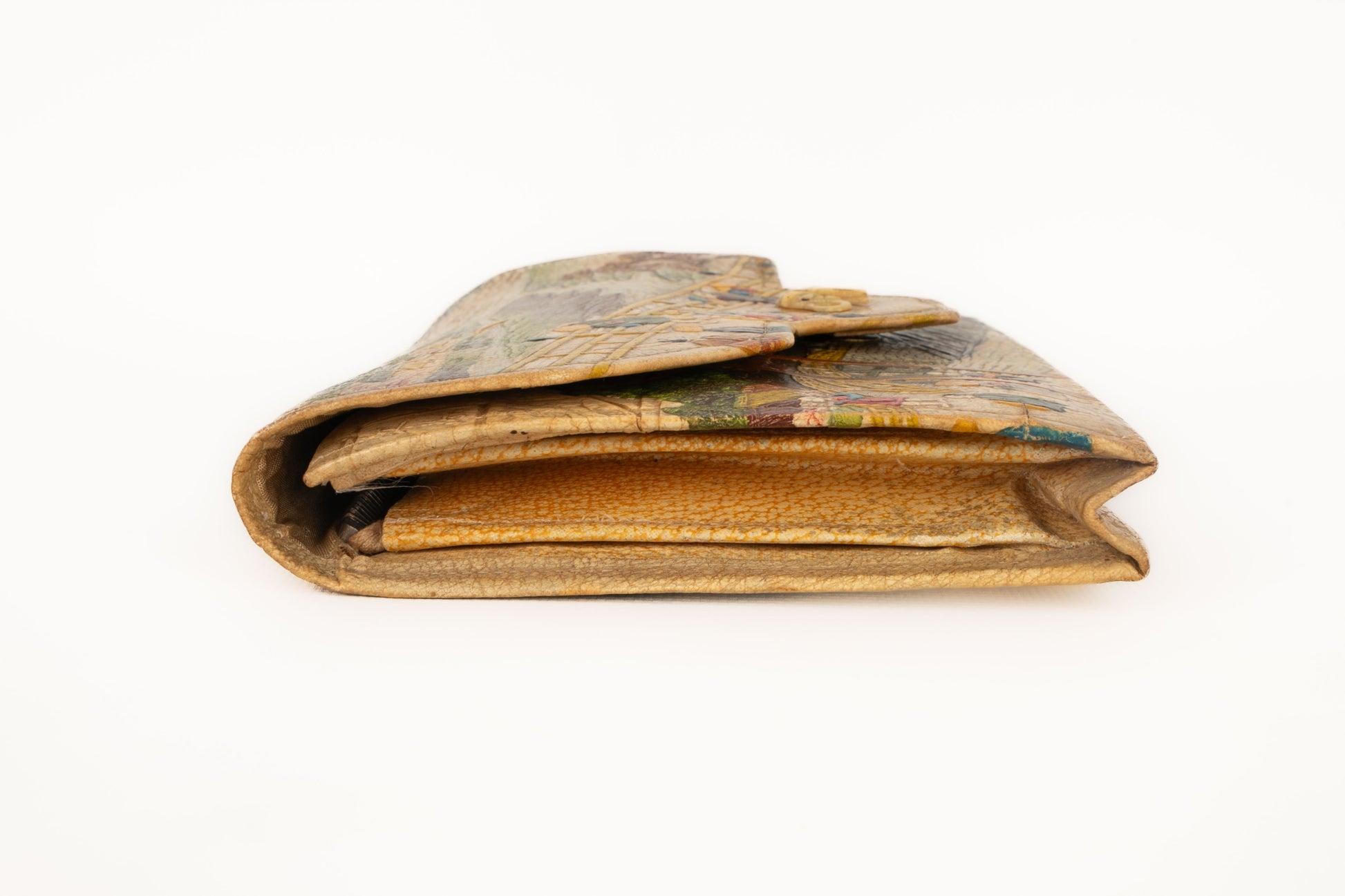 Vintage Japanese Clutch Leather Bag, 1930s 2