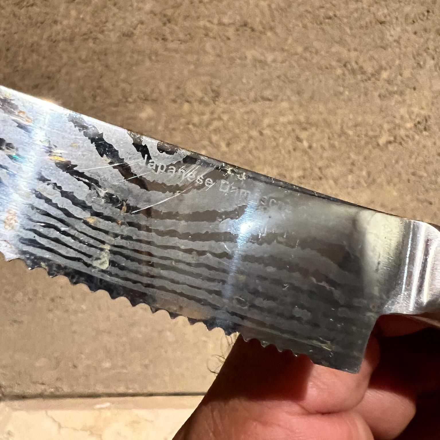 Vintage Japanese Damascus Steel Steak Knife Set of Four im Angebot 2