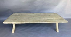 Vintage Japanese Elm Wood Coffee Table