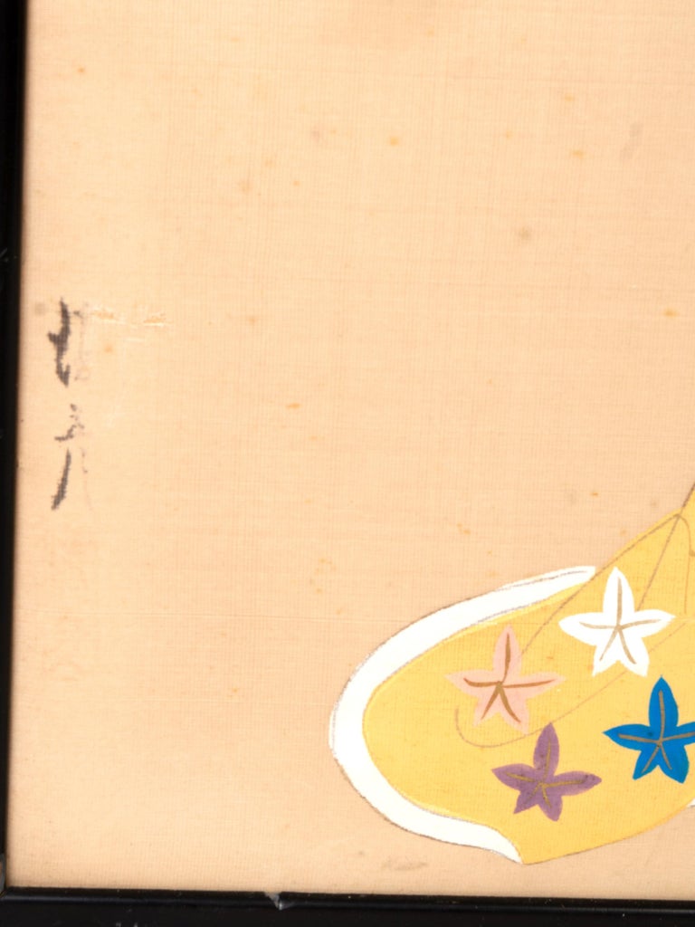 20th Century Vintage Japanese Gouache Painting of 'Geisha' on Silk For Sale