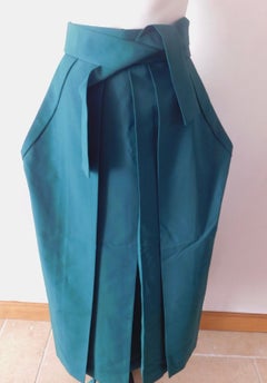 Vintage Japanese Green Hakama Skirt