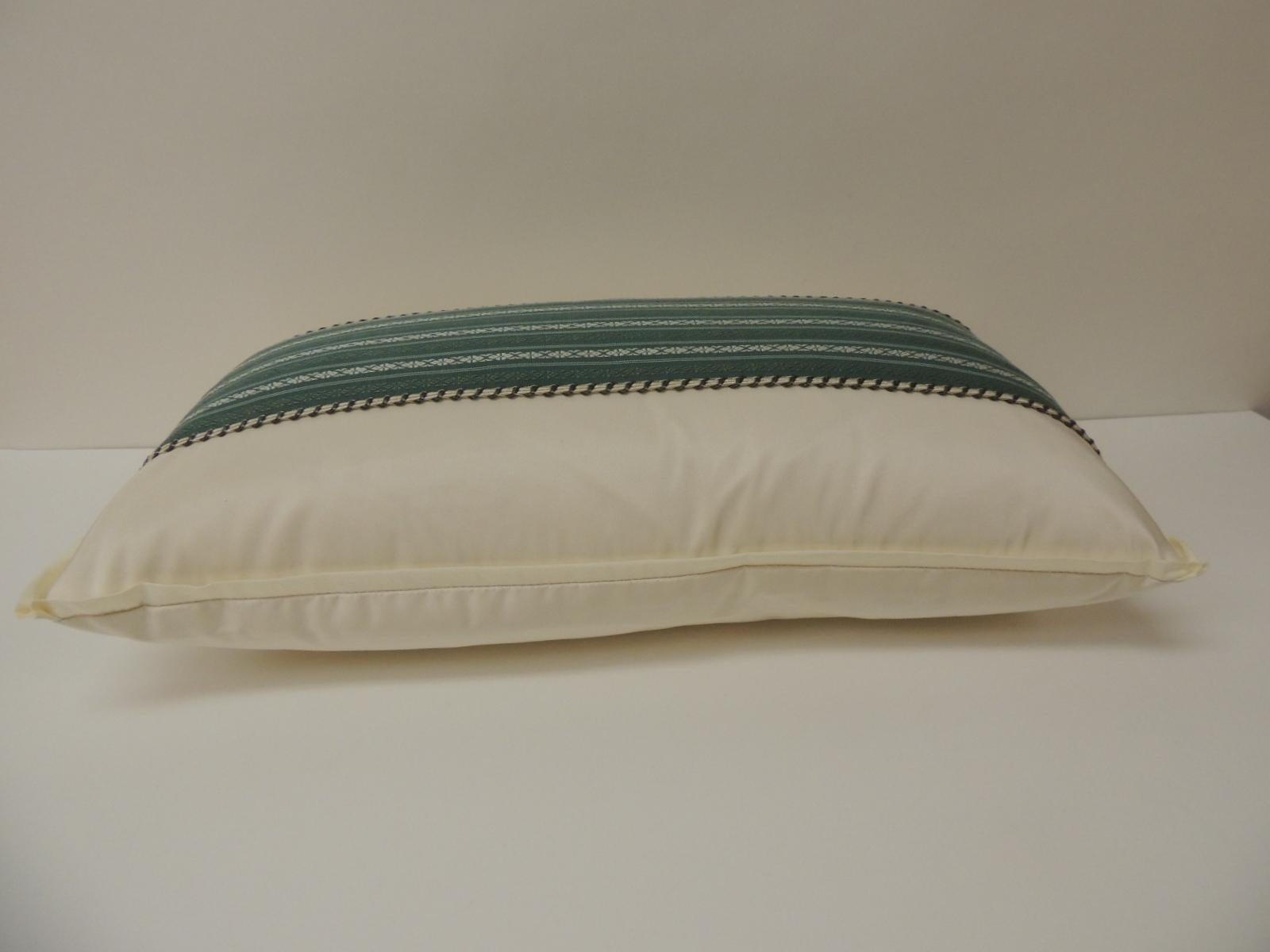 Japonisme Vintage Japanese Green Obi Decorative Lumbar Pillow