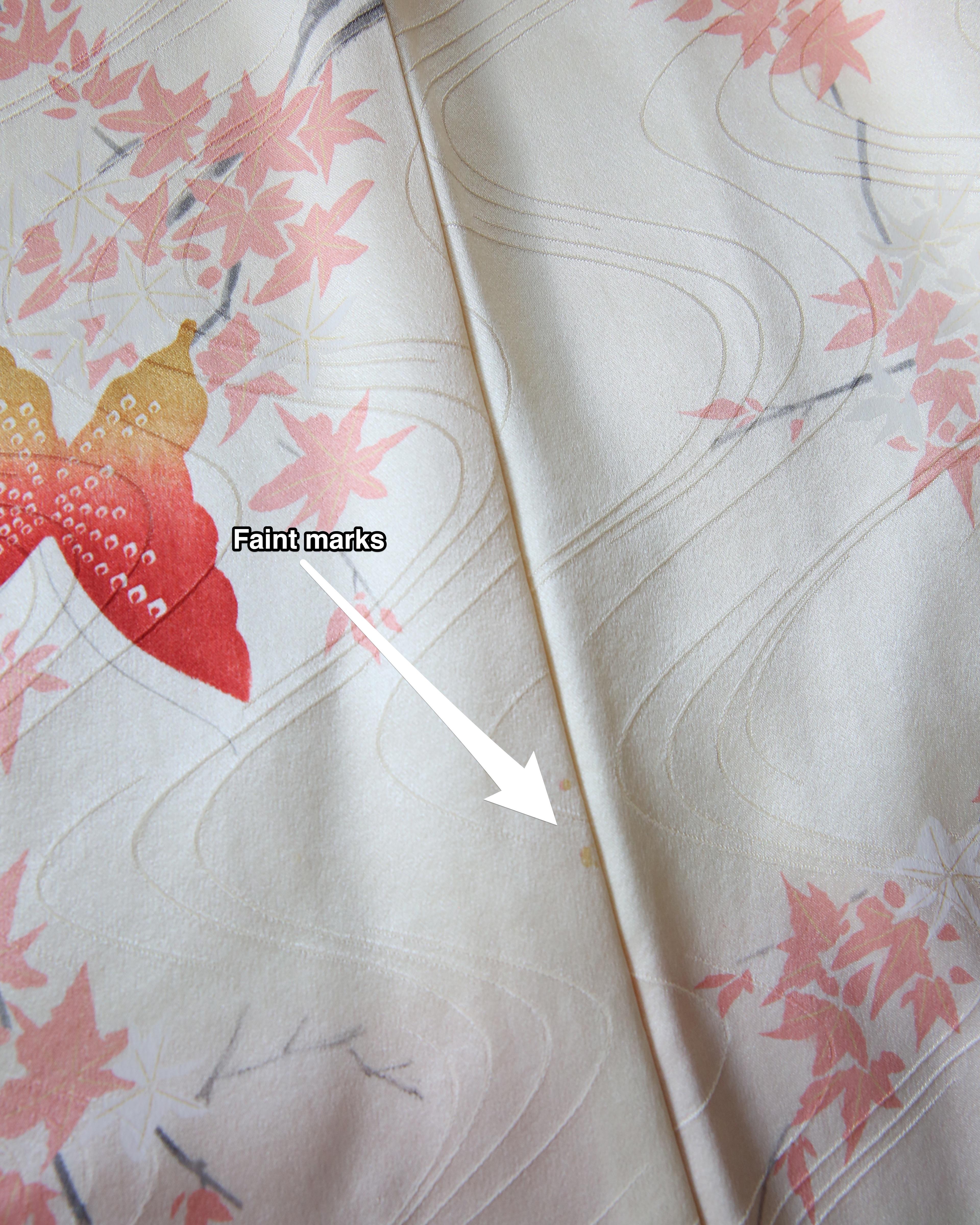S Custom-made Vintage Fabric Butterfly leaf Print Jacket