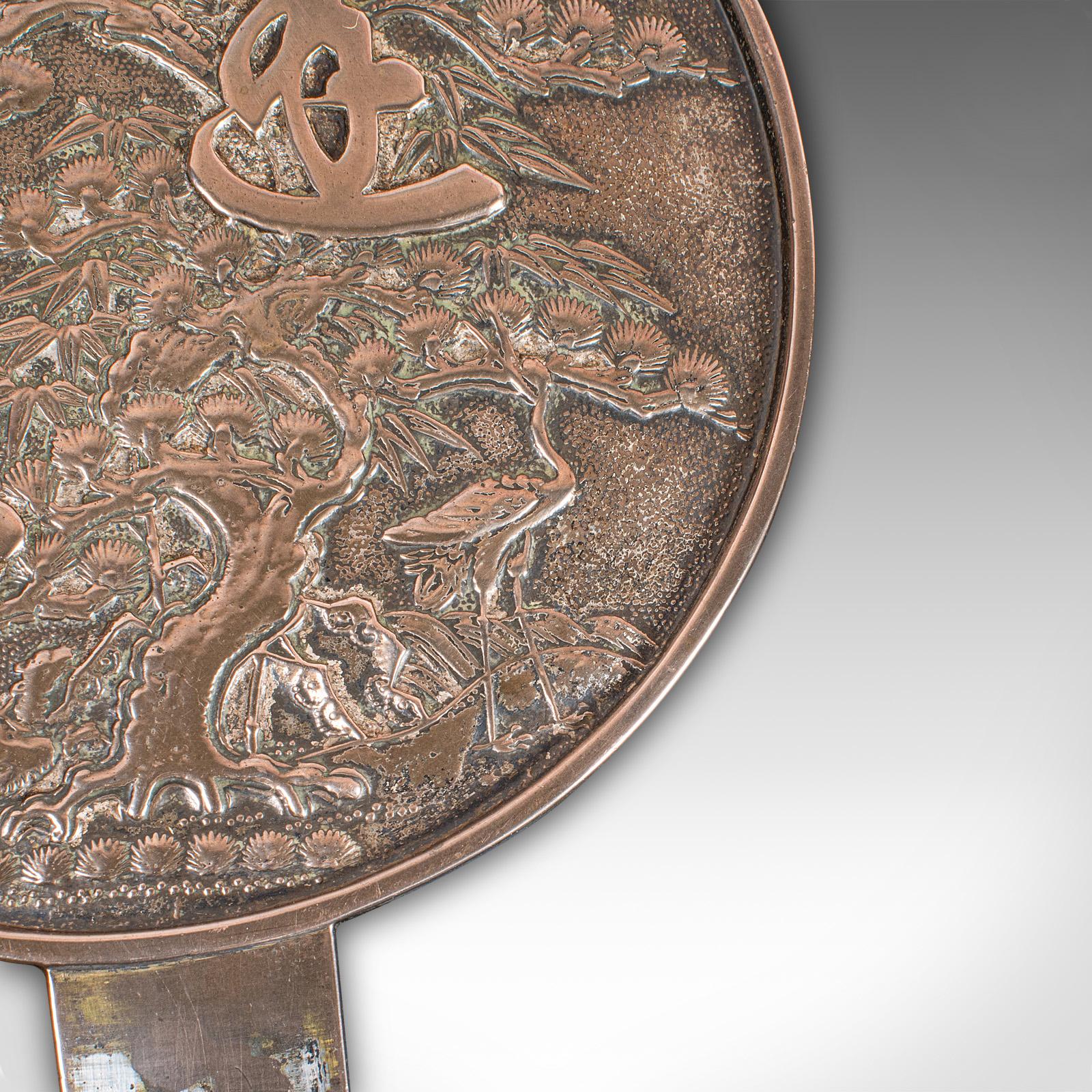 Specchio a mano giapponese d'epoca, bronzo lucido, Kagami, Art Deco, Circa 1930 in vendita 3