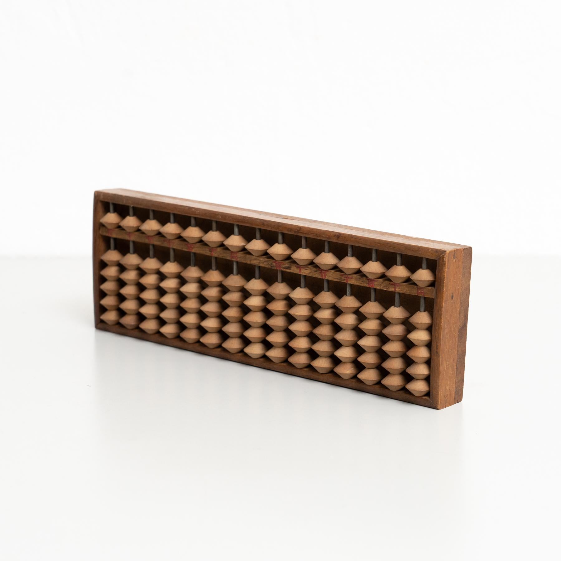 Ábaco Vintage Japonés Hecho a Mano - Circa 1940 Madera