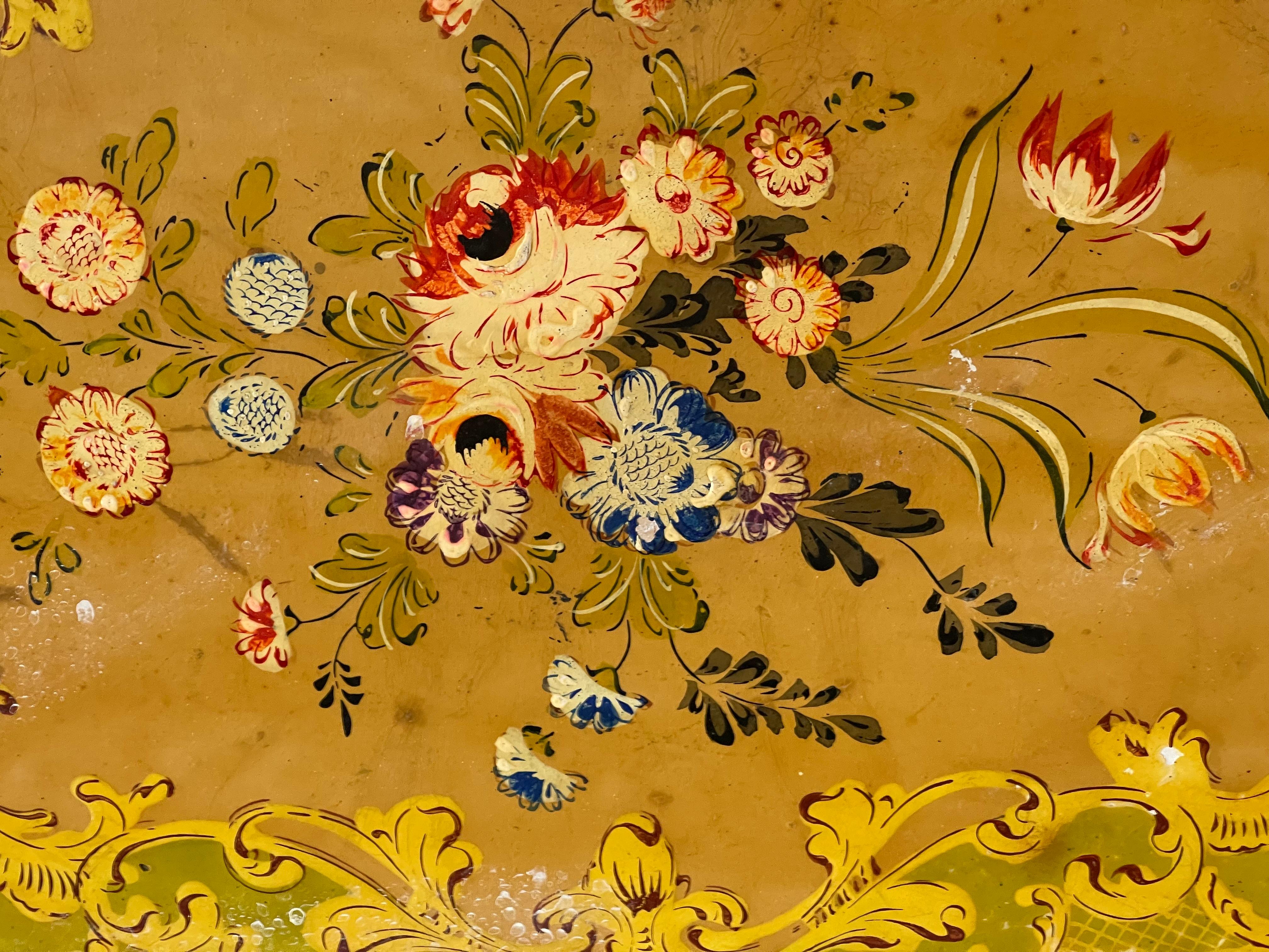 Bandeja de servir japonesa vintage pintada a mano Anglojaponés en venta