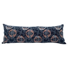 Retro Japanese Indigo Batik Lumbar Pillow Case