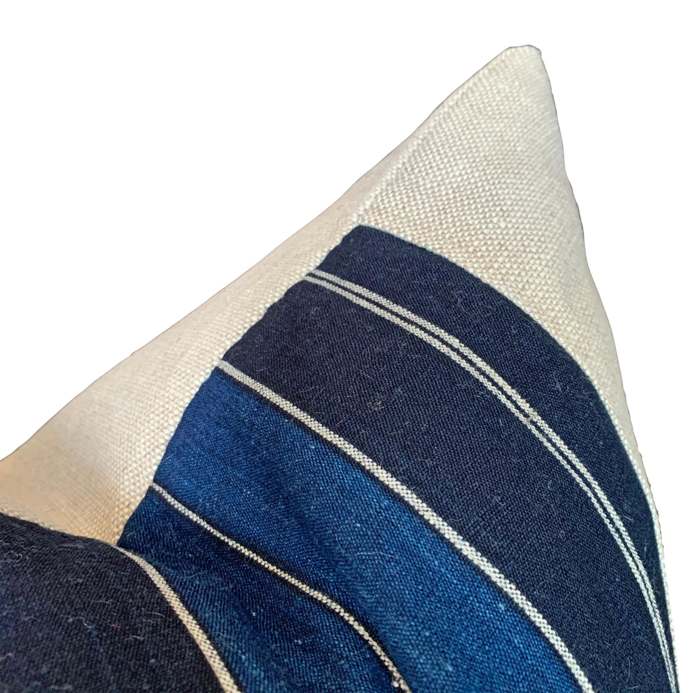 Vegetable Dyed Vintage Japanese Indigo Pillow