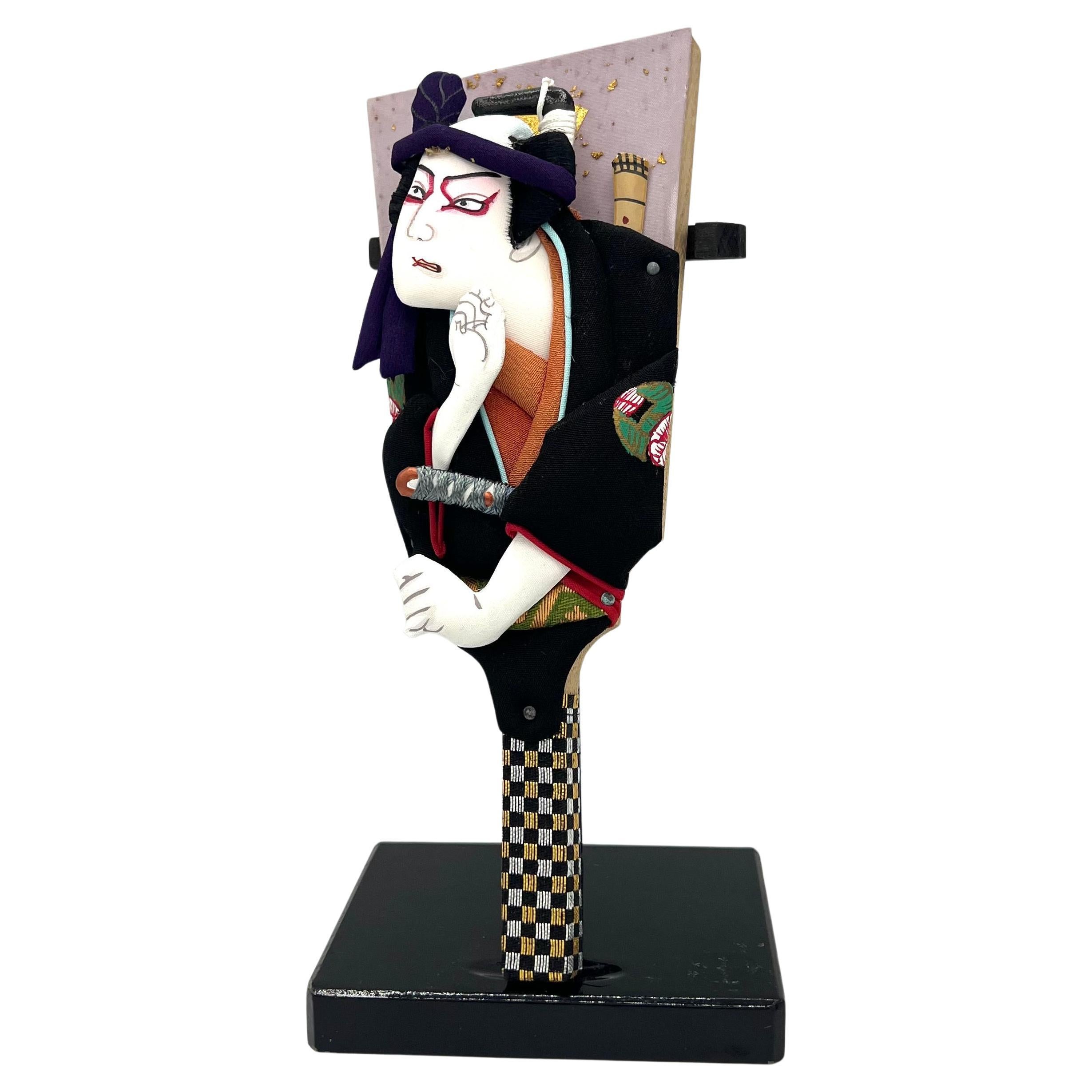 Paleta japonesa vintage Kabuki Oshie Hagoita años 90