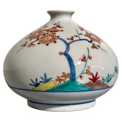 Vintage Japanese Kakiemon Style Porcelain Oil Jar, Showa Era, circa 1960's