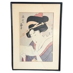 Estampa Japonesa Vintage Kitagawa Utamaro
