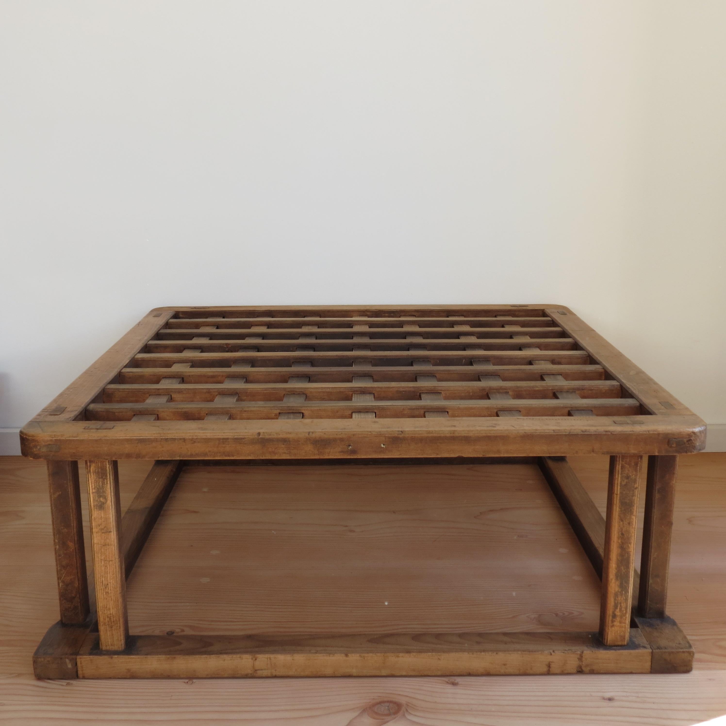 hinoki wood side table