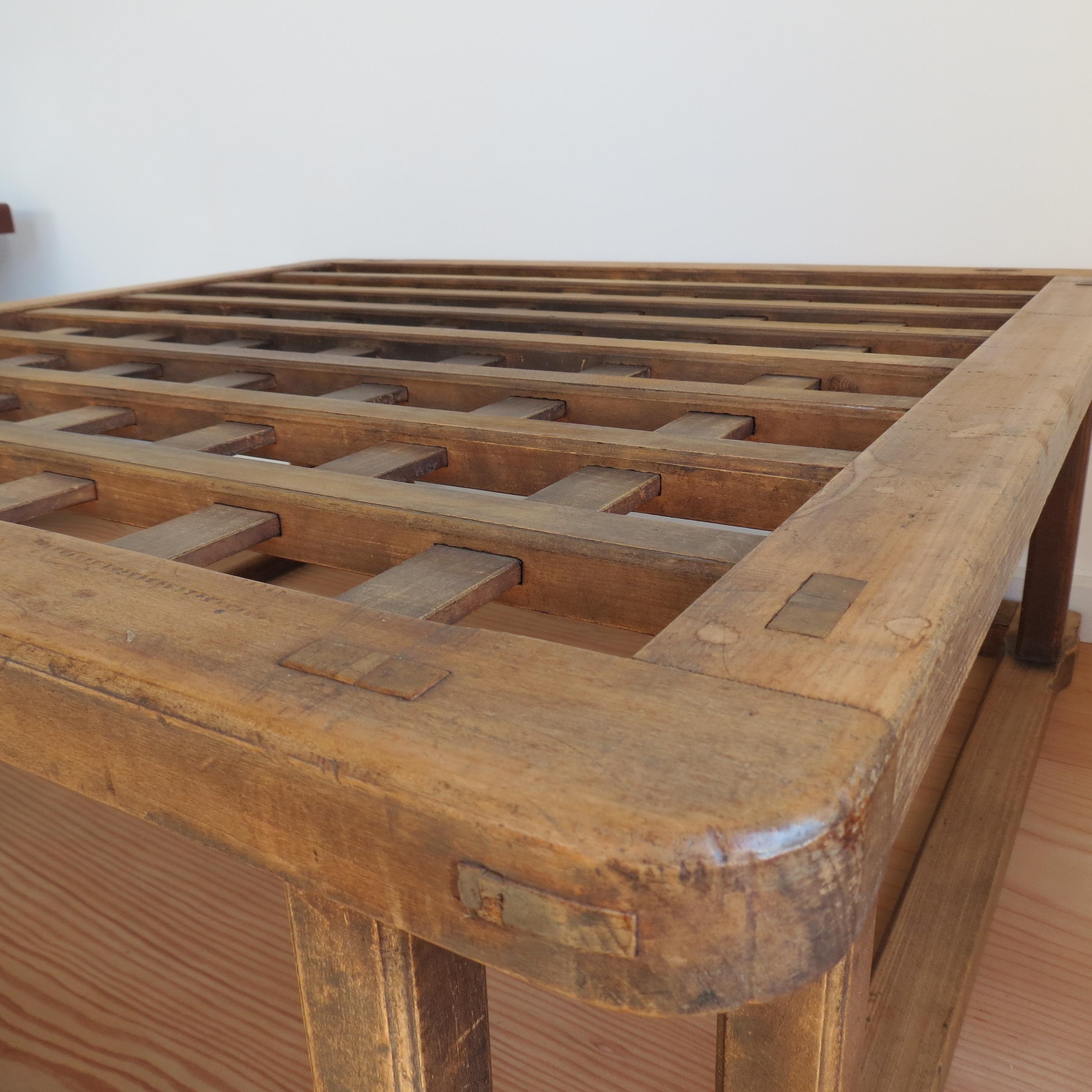 Rustic Vintage Japanese Kotatsu Table Japanese Coffee Table Hinoki Wood with Glass top