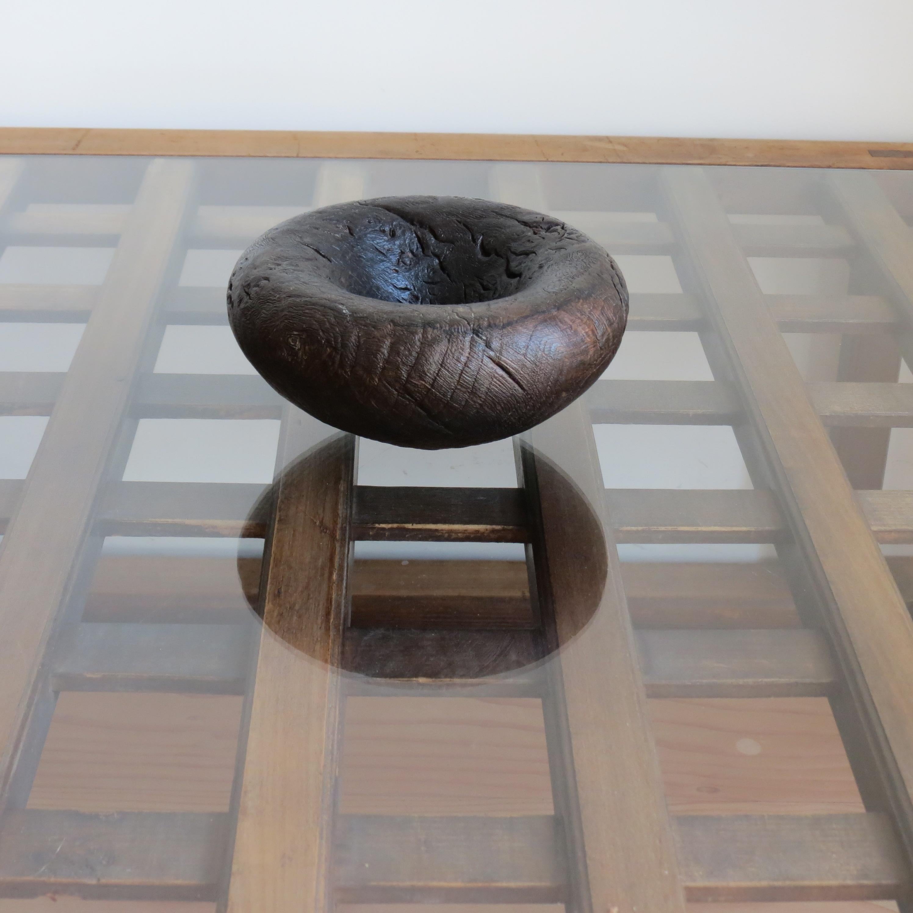 Vintage Japanese Kotatsu Table Japanese Coffee Table Hinoki Wood with Glass top 11