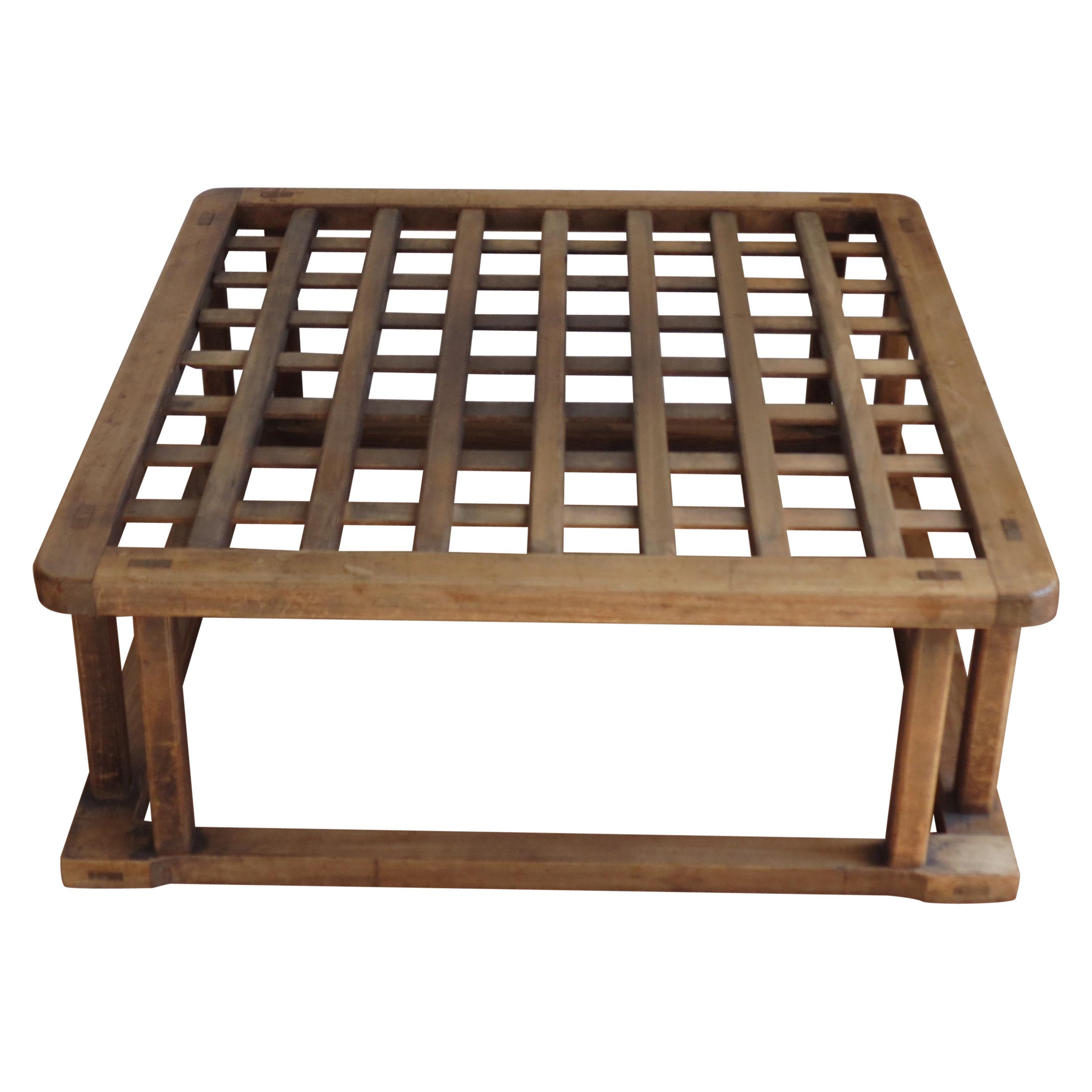 Vintage Japanese Kotatsu Table Japanese Coffee Table Hinoki Wood with Glass top