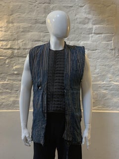 Vintage Japanese Kurume Hanten Distressed Waistcoat